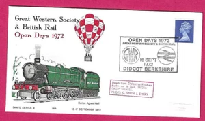 GREAT WESTERN SOCIETY & BRITISH RAIL 1972 geflogene Abdeckung - OPEN DAYS - Shs DIDCOT - Bild 1 von 1