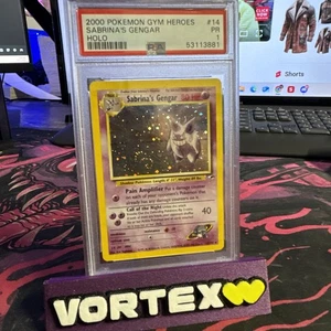 2000 Pokemon Gym Heroes #14 Sabrina's Gengar PSA 1 SWIRL - Picture 1 of 3