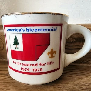 Taza Boy Scouts Copa BSA 1974 1975 Bicentenario de América Prepárate para la Vida - Imagen 1 de 7