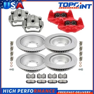 For Toyota Sequoia Tundra 2007-2017 w/ Ceramic Pads Front Rear Brake Rotors - Picture 1 of 6