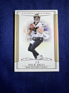 2018 Panini National Treasures - Drew Brees Red Parallel #3/9 New Orleans Saints - Bild 1 von 3