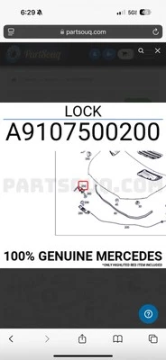 Hood Catch Mercedes Sprinter W907 W910 Engine Bonnet Lock Upper Hook A9107500200 - Image 1 of 4