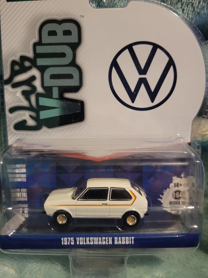 Volkswagen Rabbit V-Dub Club Series 14 Greenlight 1975 blanco nuevo en paquete ~ ¡Envío rápido!! Foto 1 de 1