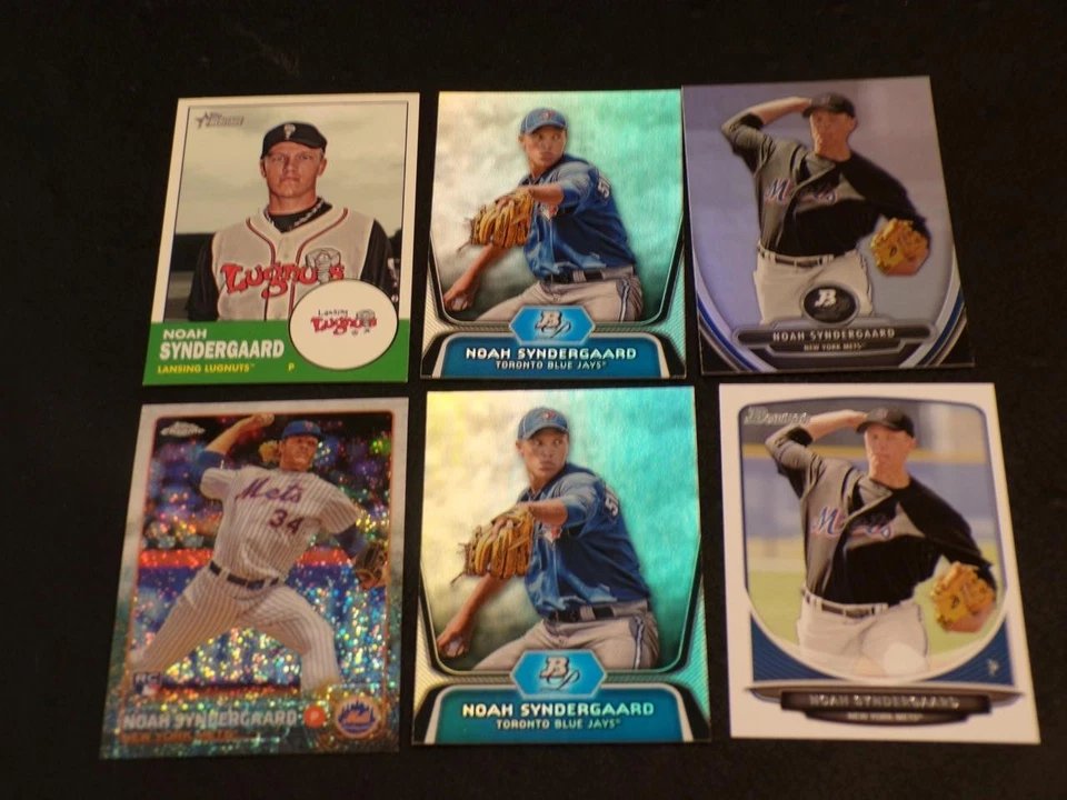 2012-2015 Bowman Plaitnum-Topps Chrome+ lot of 6 NOAH SYNDERGAARD RCs! METS! - Image 1 of 1