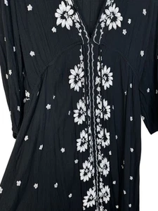 Free People Dress Womens Medium Floral Embroidered Boho Maxi Festival - Picture 1 of 14