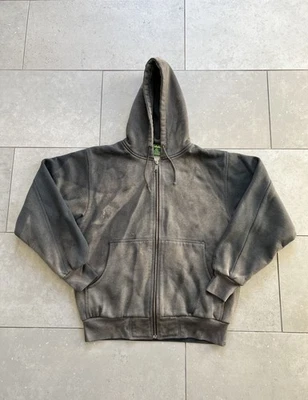Sudadera con Capucha De Colección Cabelas Forrada Térmica Desteñida por el Sol Desgastada Cremallera Completa M Foto 1 de 4