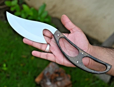 Cuchillo Bowie de caza hecho a mano personalizado hoja de acero al carbono con funda de cuero Foto 1 de 4