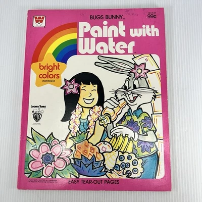 Bugs Bunny Paint With Water Book 1980 Whitman Looney Tunes Vintage - Image 1 of 4