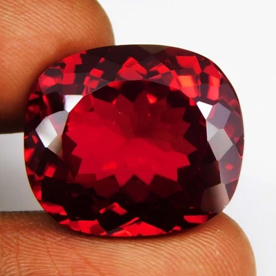 40.50 Ct Natural Certified Pyrope Garnet Cushion Cut Loose Gemstone - Image 1 of 4
