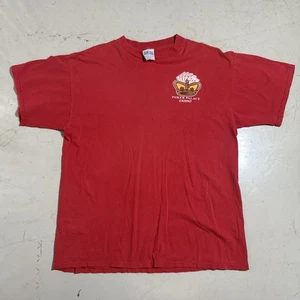 Poker Palace Casino Vintage Shirt Herren XL Rot Club Member Distressed 90s - Bild 1 von 6