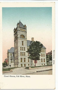 Fall River MA Court House UDB Copper Windows Reichner Bros Postcard - Picture 1 of 2