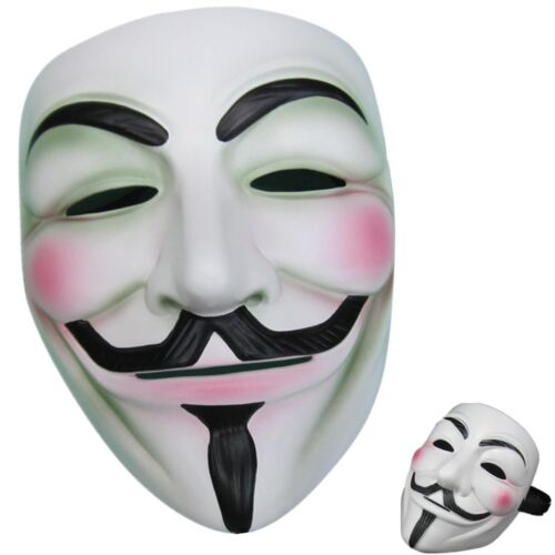 Masque V For Vendetta homme Fawkes masques anonymes Halloween robe costume cosplay