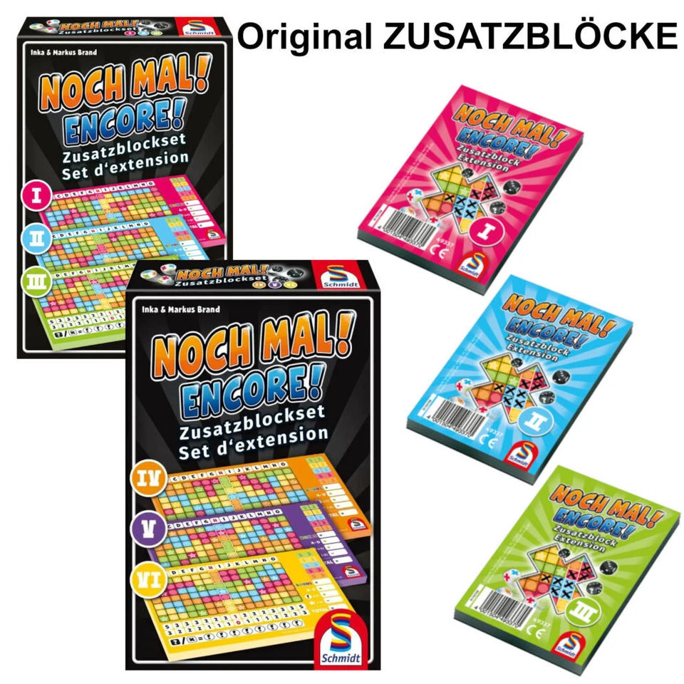 Noch Mal! Ersatzblock Encore! Zusatzblöcke Nr I, II, III, IV, V, VI Set Schmidt - Bild 1 von 1