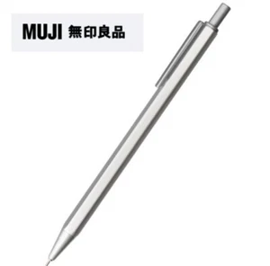MUJI Ölkugelschreiber (0,7 mm) Aluminium Sechskant, JP Orig, Fr/S, mit Spur - Bild 1 von 5