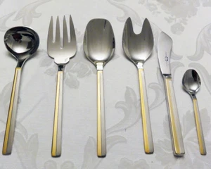 PFEIFFER AURORA GOLD 6 Piece Serving Set NEW NEVER USED made in Germany - Picture 1 of 9