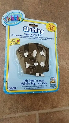 Webkinz Pet Clothing Camo Cargo Pant Dogs & Cats Ganz New in package pants - Image 1 of 2