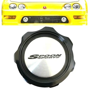 Black Oil Cap Compatible with Honda and Acura Vehicles Billet Aluminum - Bild 1 von 3