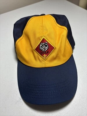 Cub Boy Scouts Wolf Badge Hat Cap Snapback Gold Blue Youth Small/medium EUC - Image 1 of 4