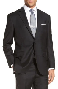 PETER MILLAR Flynn Classic Fit Solid Wool Suit, Black, Size 40 R NWOT - Picture 1 of 15