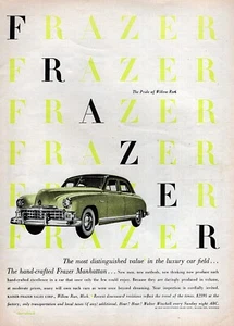 Frazer Manhattan 1949 "The Pride of Willow Run" anuncio impreso original - Imagen 1 de 1
