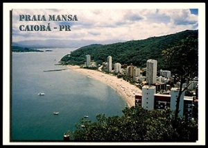 Praia Mansa Caioba Aerial Beach View BRASCard Matinhos Parana Brazil Postcard - Picture 1 of 3