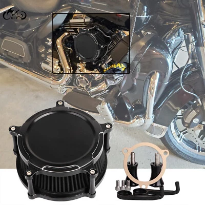 Filtro de admisión de filtro de aire negro para Harley Touring Electra Glide Classic FLHTC Foto 1 de 4