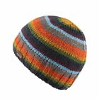 Kusan 100% Wool Striped Pull-on Beanie Hat One Size Choice of Colours 