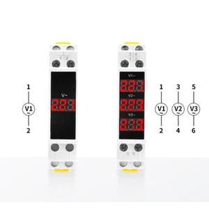 GEYA Three Single Phase Modular Voltage Meter LED Display AC 80-500V 220V 380V - Picture 1 of 11
