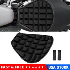 Black Lycra Comfort Gel Seat Cushion Cover Shock Absorb Pad Fits For Motorcycle