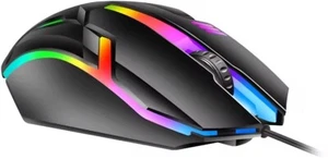 USB Gaming Mouse with LED Lights D3 PC Windows Mac with 1.5m Cord Cable *NEW* - Picture 1 of 1