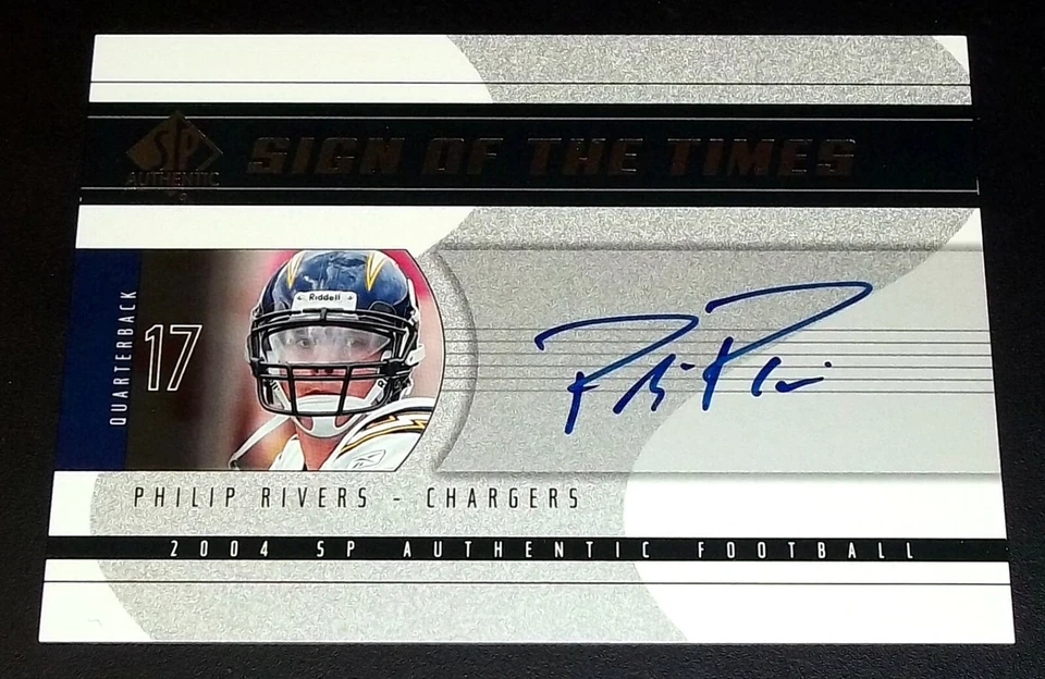 Colts QB Rc Philip Rivers Auto On Card 2004 SP Authentic Rookie Signed Autograph - Image 1 of 1
