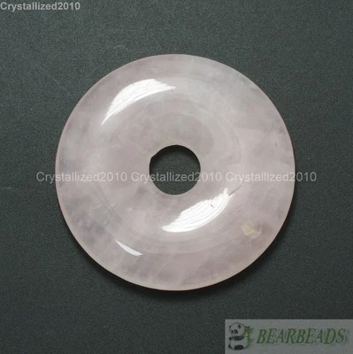 天然宝石圆形甜甜圈戒指吊坠 50 毫米珠项链耳环首饰 — 第 1/4 张图片