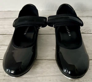 Zapatos Danskin Tap Juveniles Talla 12 Negro Correa Ajustable Patente Brillo - Imagen 1 de 15