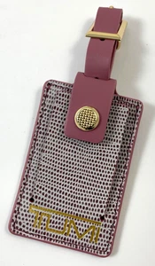 Tumi Luggage ID Hang Tag Briefcase Duffle Tag Travel Leather Pink BRAND NEW - Picture 1 of 3