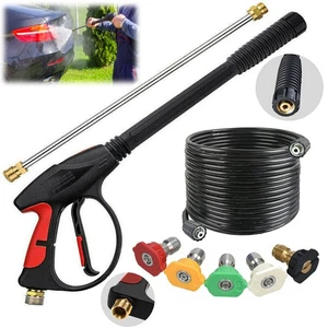 Pistola pulverizadora de alta presión para lavadora de 4000 PSI Kit de puntas de boquilla rápida - Imagen 1 de 16