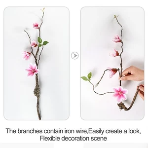 Warehouse Folding Shipment 1 Pack Pink And White Simulation Tree Magnolia Wit - Picture 1 of 17