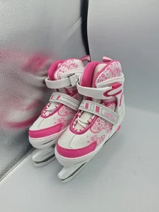 Pattini da ghiaccio Nevica bambina da 3 a 6 rosa e bianco piste di ghiaccio per bambini - Foto 1 di 15