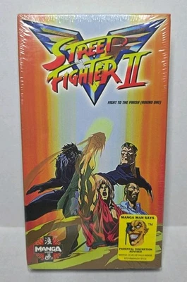 Street Fighter II V Fight to the Finish Round One VHS English Version New Manga Foto 1 de 4