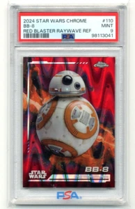 2024 Topps Star Wars Chrome #110 BB-8 Red Blaster Raywave Refractor PSA 9 - Picture 1 of 2