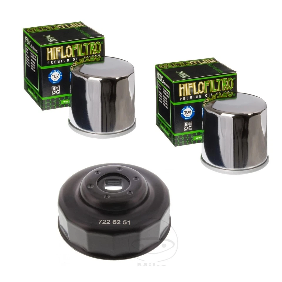 2x Filtro Olio HF204C Chiave per Triumph Rocket 2300 III ABS Roadster Foto 1 de 1