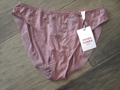 PRIMA DONNA TWIST ABBESSES BIKINI PANTIES IN SATIN TAUPE SIZE MEDIUM (UK) - Image 1 of 2