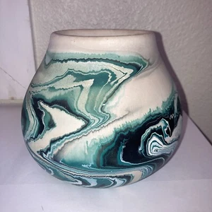 Nemadji Pottery Indian River vase5.5 H x 6 W. - Picture 1 of 5