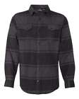 Burnside Men's Snap Front Long Sleeve Plaid Flannel Shirt