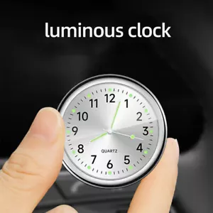 1x Luminous Car Dashboard Clock Stick-On Watch Quartz Clock Interior Accessories - Picture 1 of 16