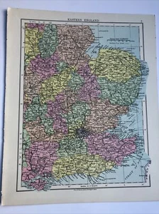 Map 1935: Scotland & Eastern England Original Vintage Print Maps #07 - Picture 1 of 16