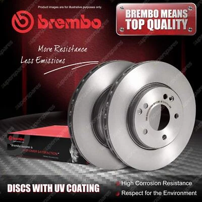2x Rear Brembo UV Coated Disc Brake Rotors for Dodge Journey Nitro OD 305mm - image 1 of 3