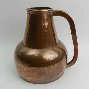 WHITE HORSE CELLAR NAMED ANTIQUE COPPER TAVERN JUG 19TH CENTURY - Picture 1 of 5