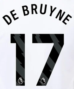 Juego de nombres negro visitante DeBruyne # 17 Manchester City 23-24 - Imagen 1 de 1
