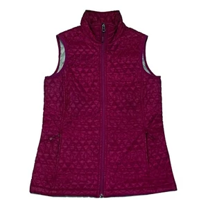 Lands' End, Dark Fuchsia Pink, Insulated Quilted Zip-up Vest, size XS - Picture 1 of 5
