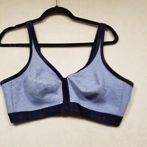 Cacique 42D Unlined Full Coverage No Wire Bra Blue 